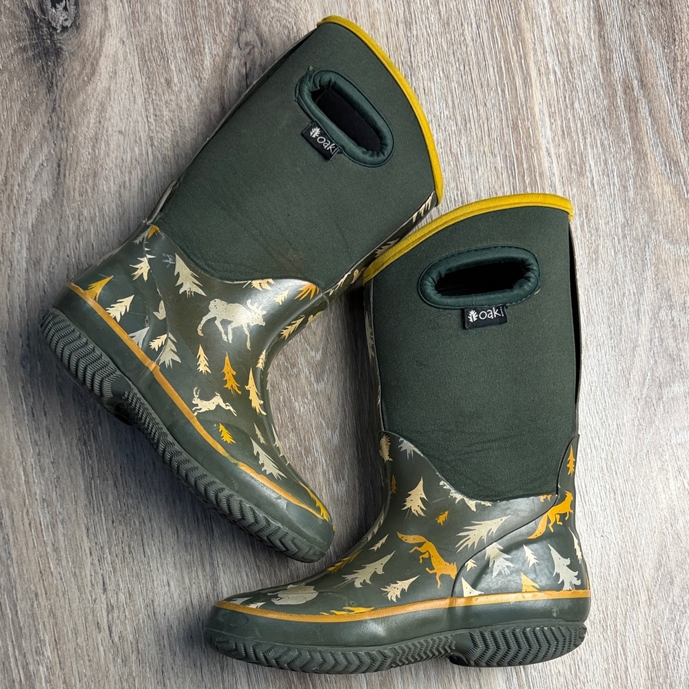 Oakiwear Wildlife Tracker Neoprene Rain/Snow Boots Kids Size 1